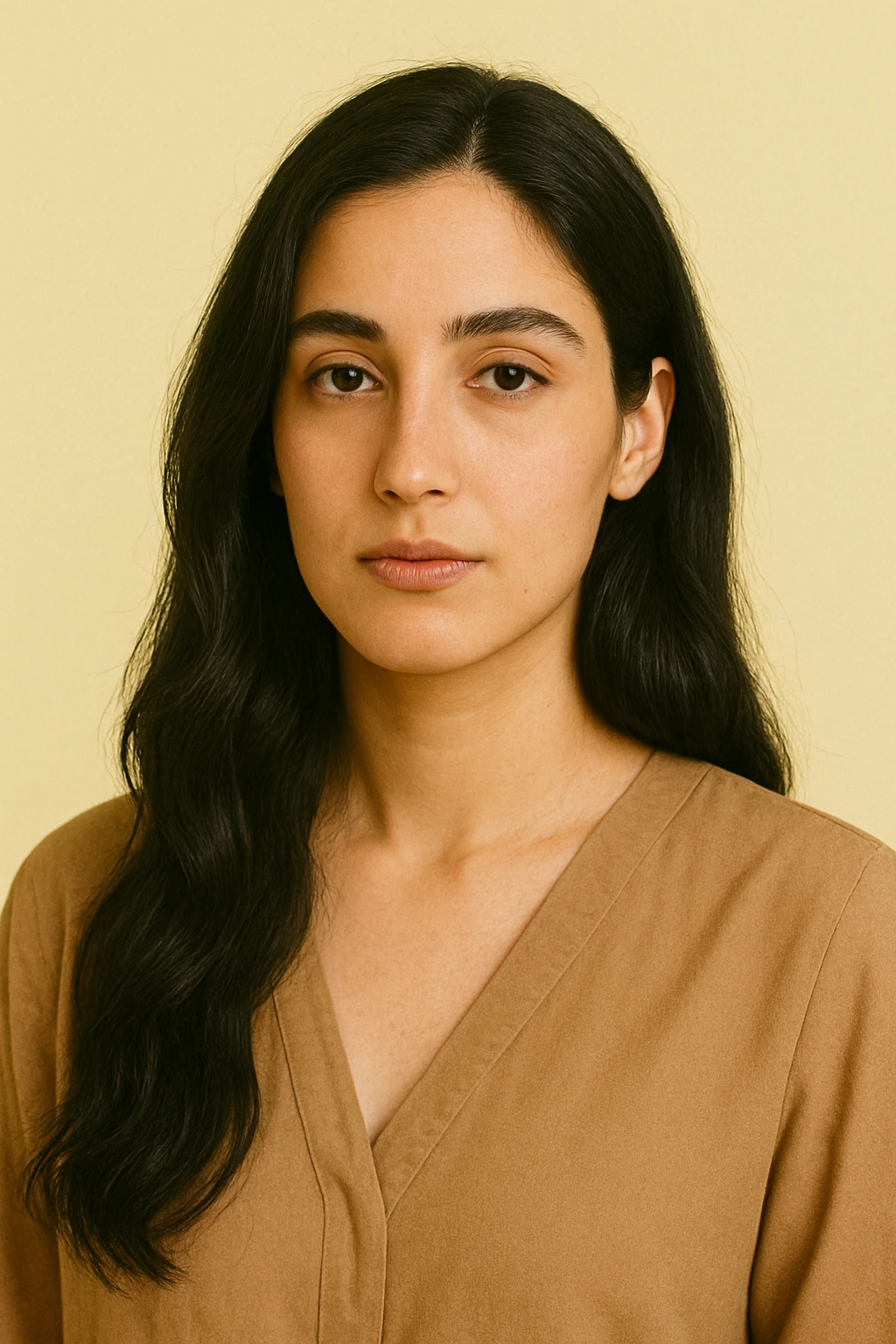 Portrait against a golden background